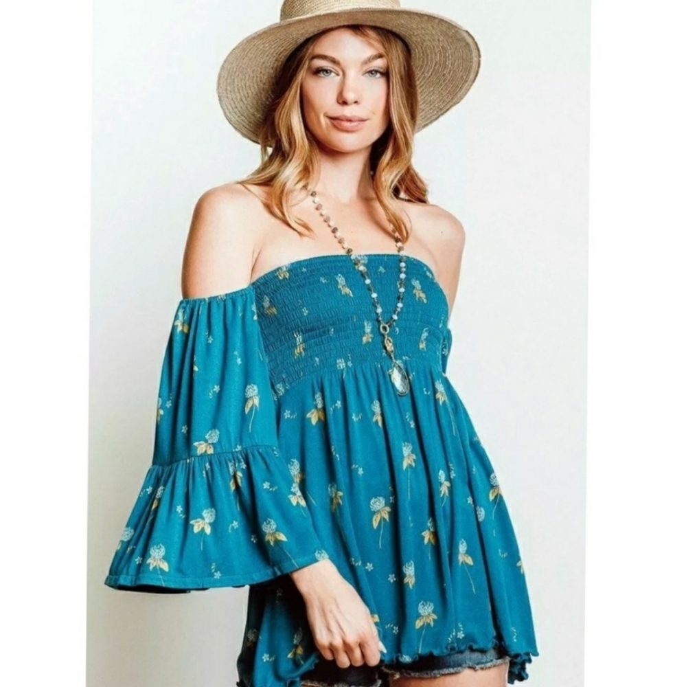 Free People Lana off the shoulder Tunic